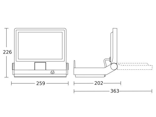  XLED PRO ONE Max zonder bewegingsmelder - antraciet